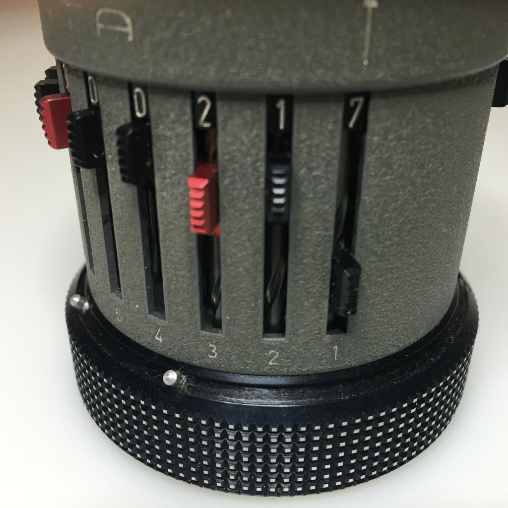 Curta input sliders set to 217