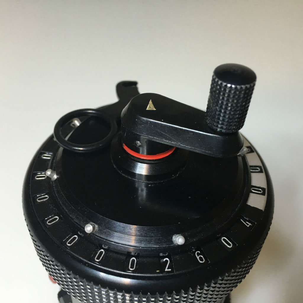 Curta handle in subtraction mode