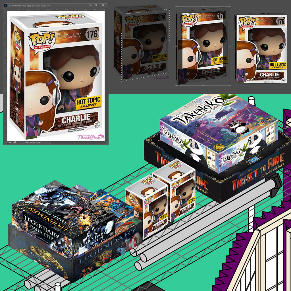 Creating isometric Funko Pop box from a product photo