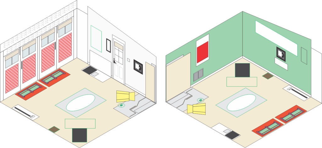 Rought isometric conversion to test composition